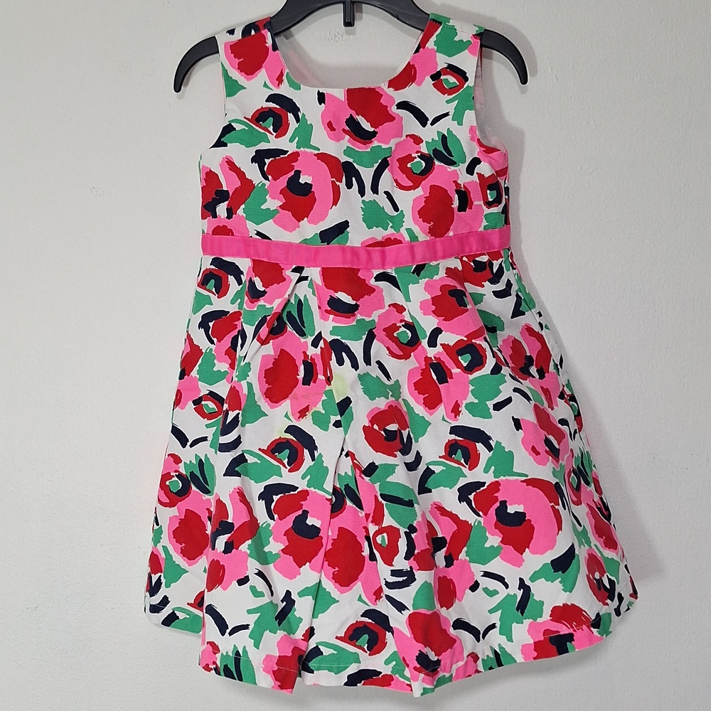 Place Kids Floral Dress - Pink, Red, Green